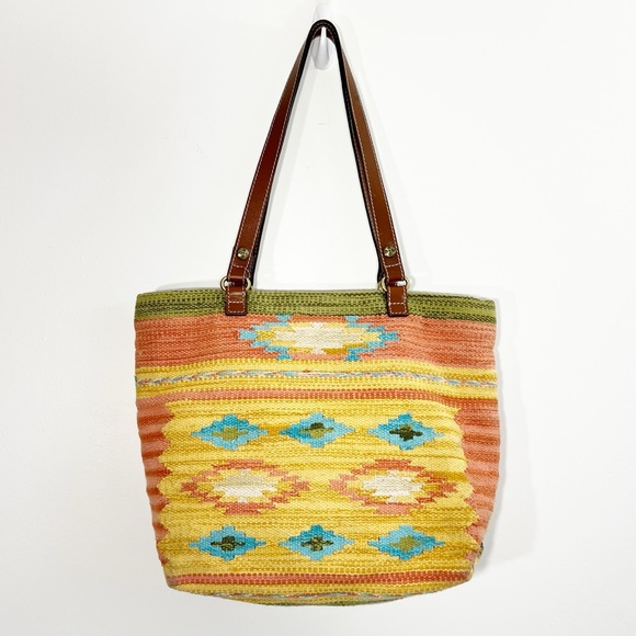 Patricia Nash Hand-Loomed Cotton Weave Chennai Tote Bag - Picture 1 of 10